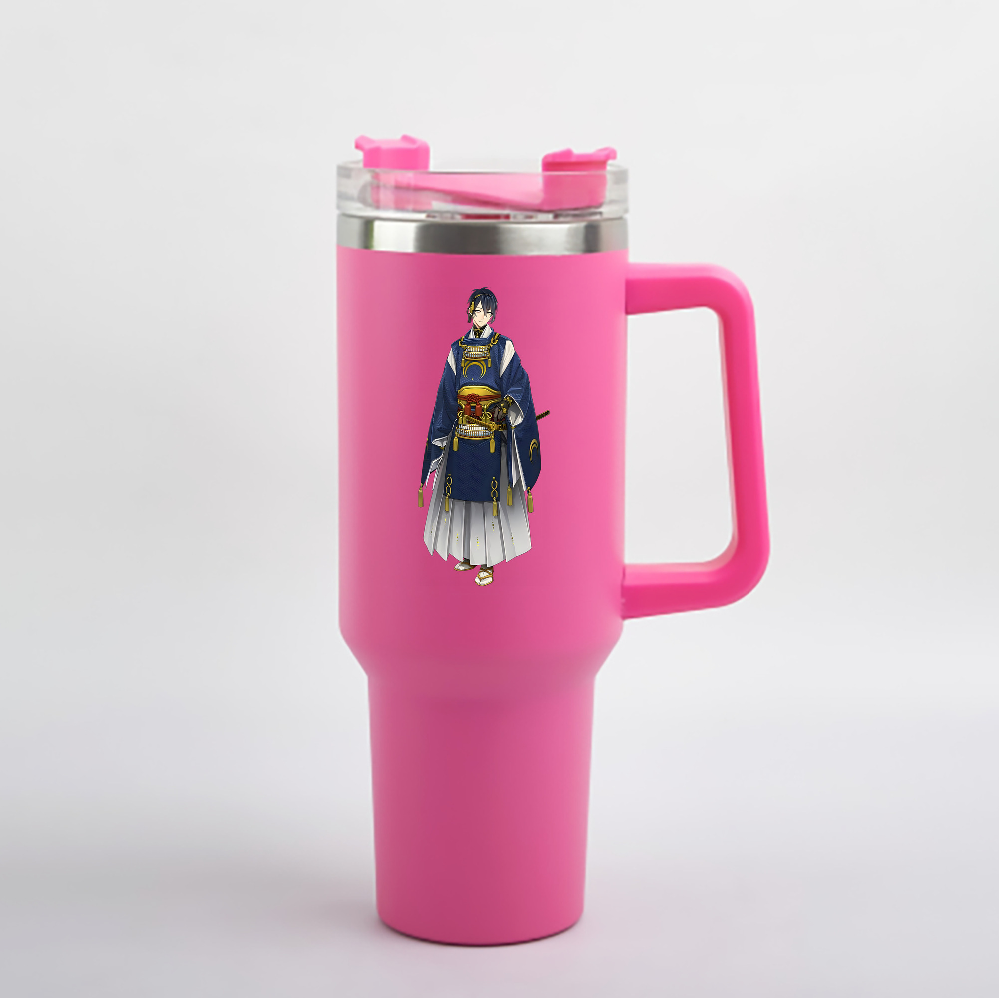 （画像用） 刀剣乱舞 Touken Ranbu 1200mL車用タンブラー - クリスタルステッカー（プラスチックストロー付き）